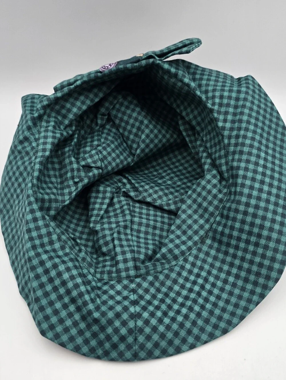 Girls Buttons Print Bucket Hat With Bow